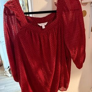 LC Lauren Conrad Ruby Textured Blouse